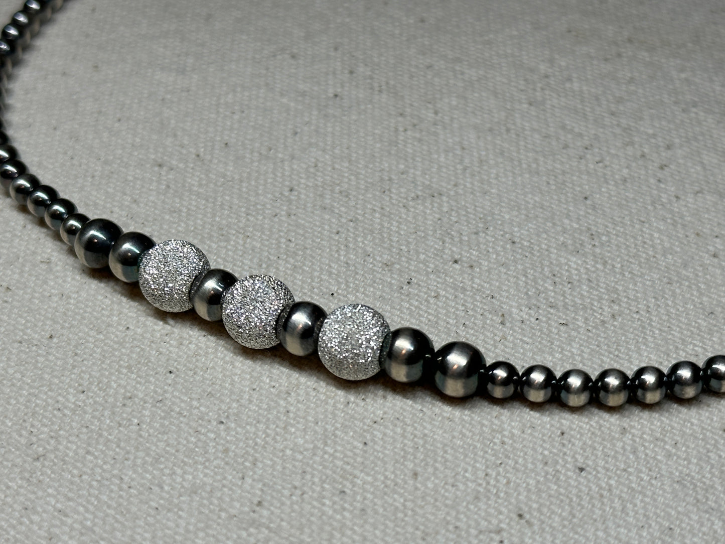 Sterling Silver pearls 19.5”