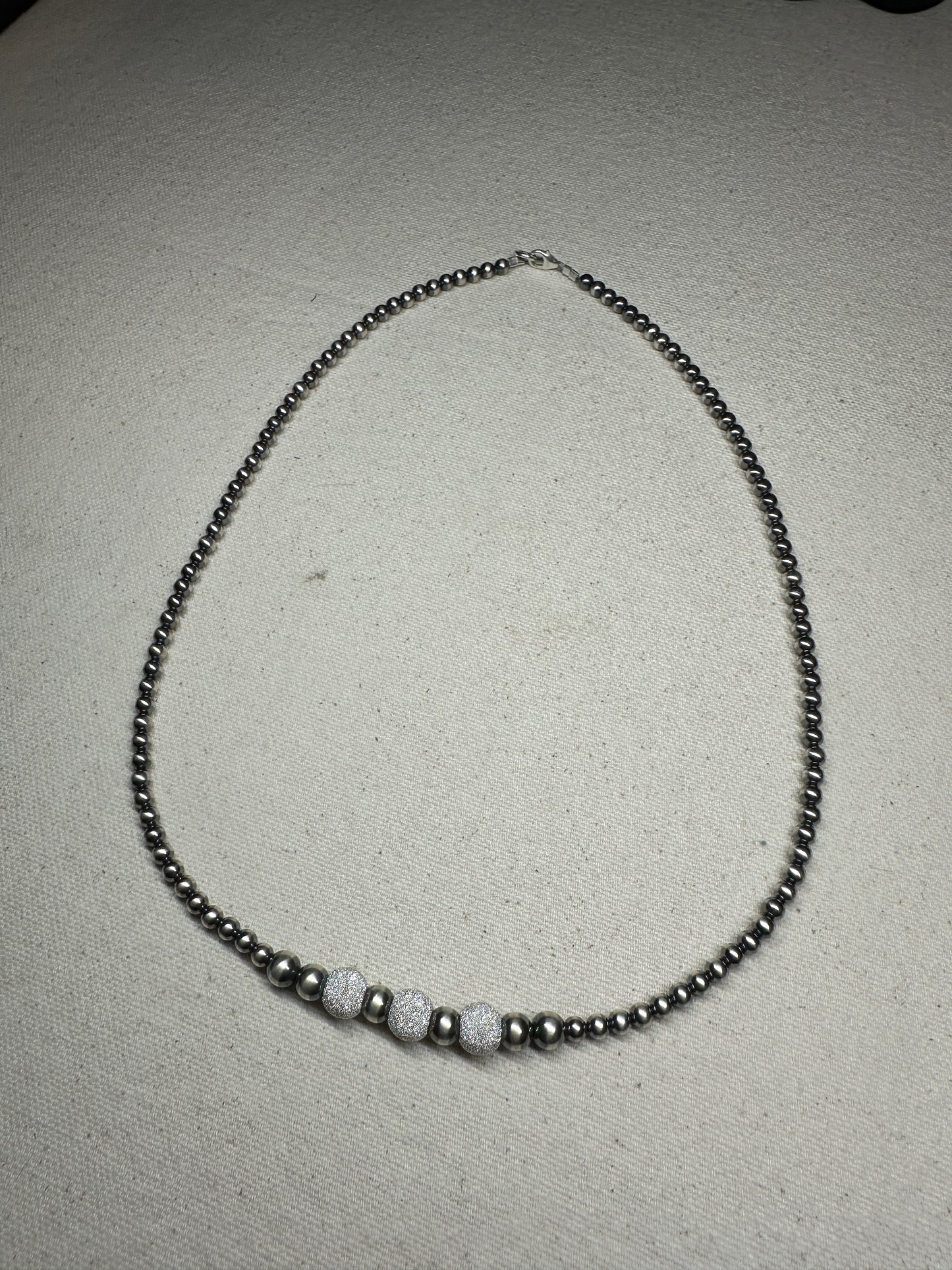 Sterling Silver pearls 19.5”